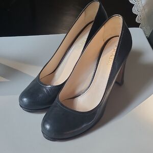 Prada Dark Green Leather Heels